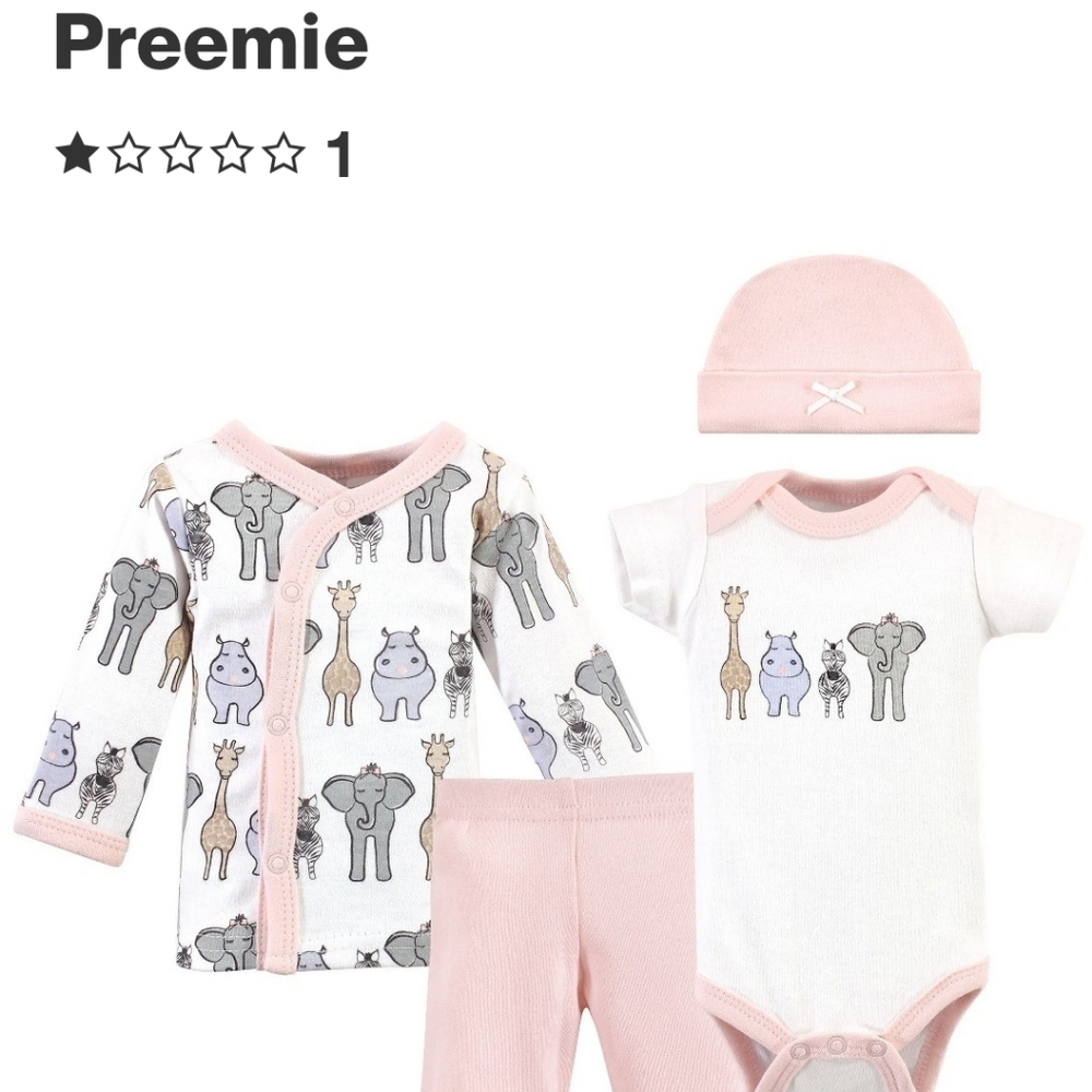 Hudson Baby Pink and White Layette Set